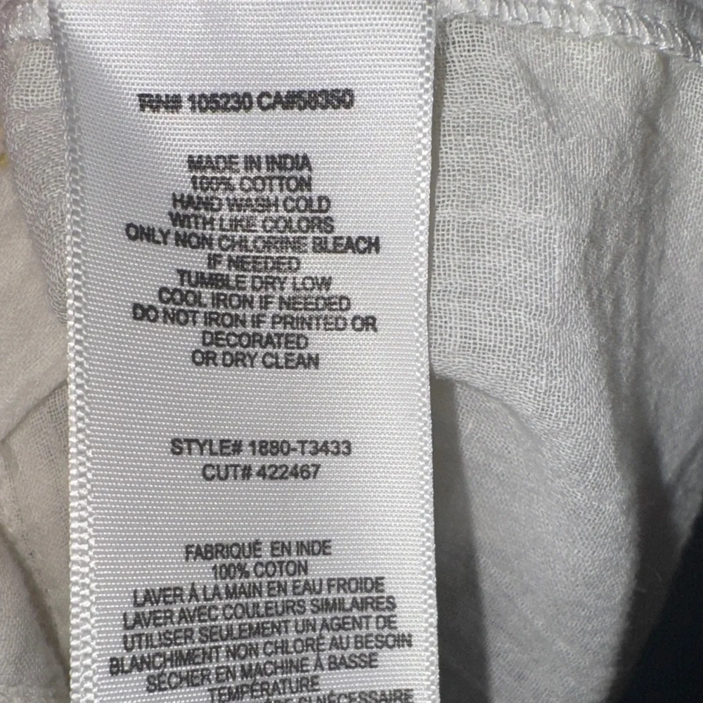 Joie White and Yellow and Blue Embroidered Blouse - Picture 3 of 8